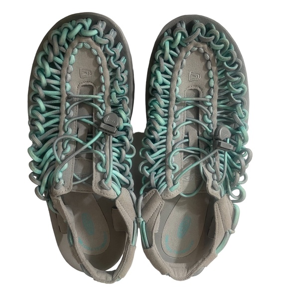 Keen UNEEK Cord Slip On 11 Hiking Sport Sandals Gray Green Lace Up women’s - Picture 2 of 7